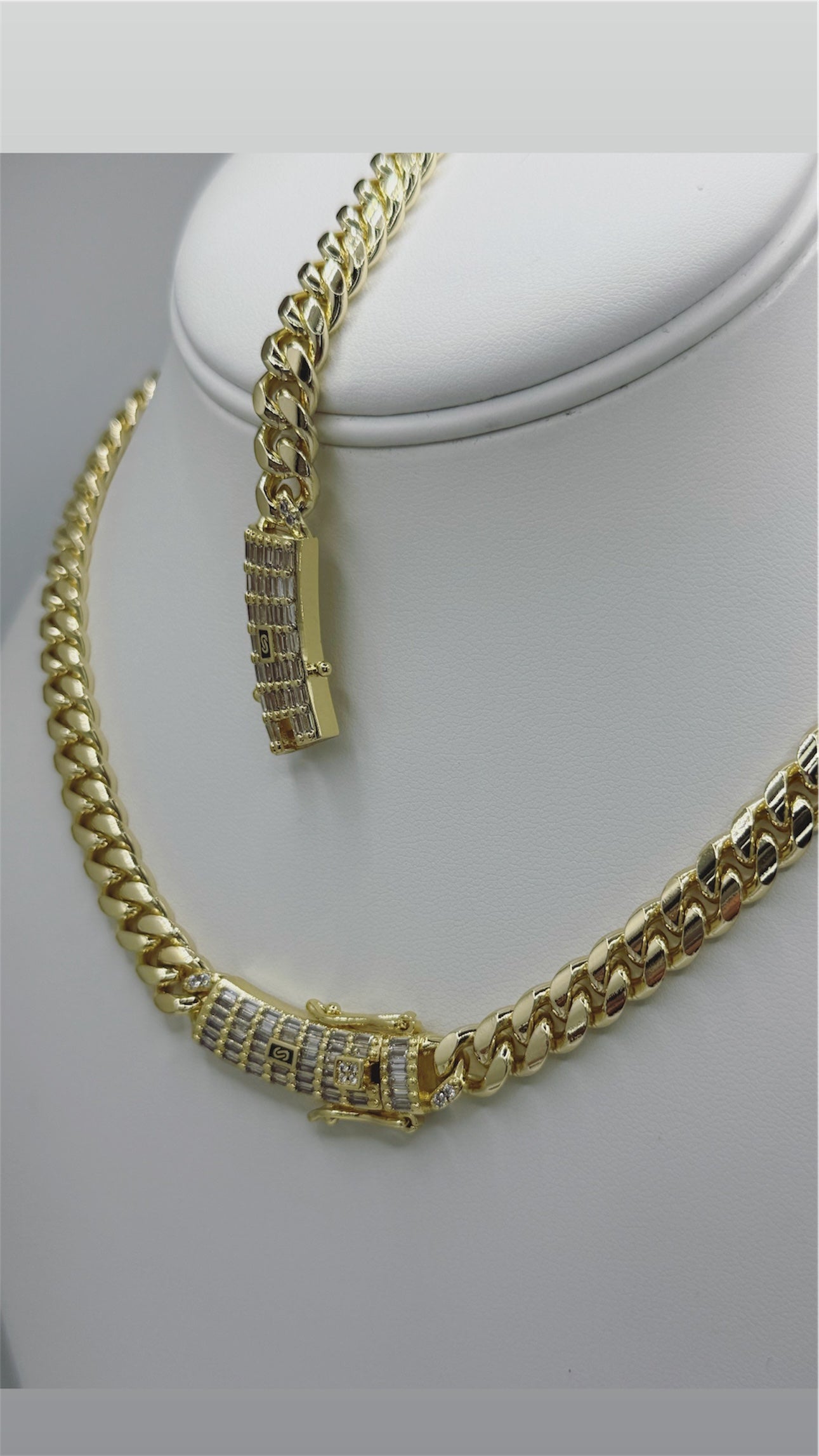 Set Mónaco laminado 14k cadena size 16 y pulsa 7/30