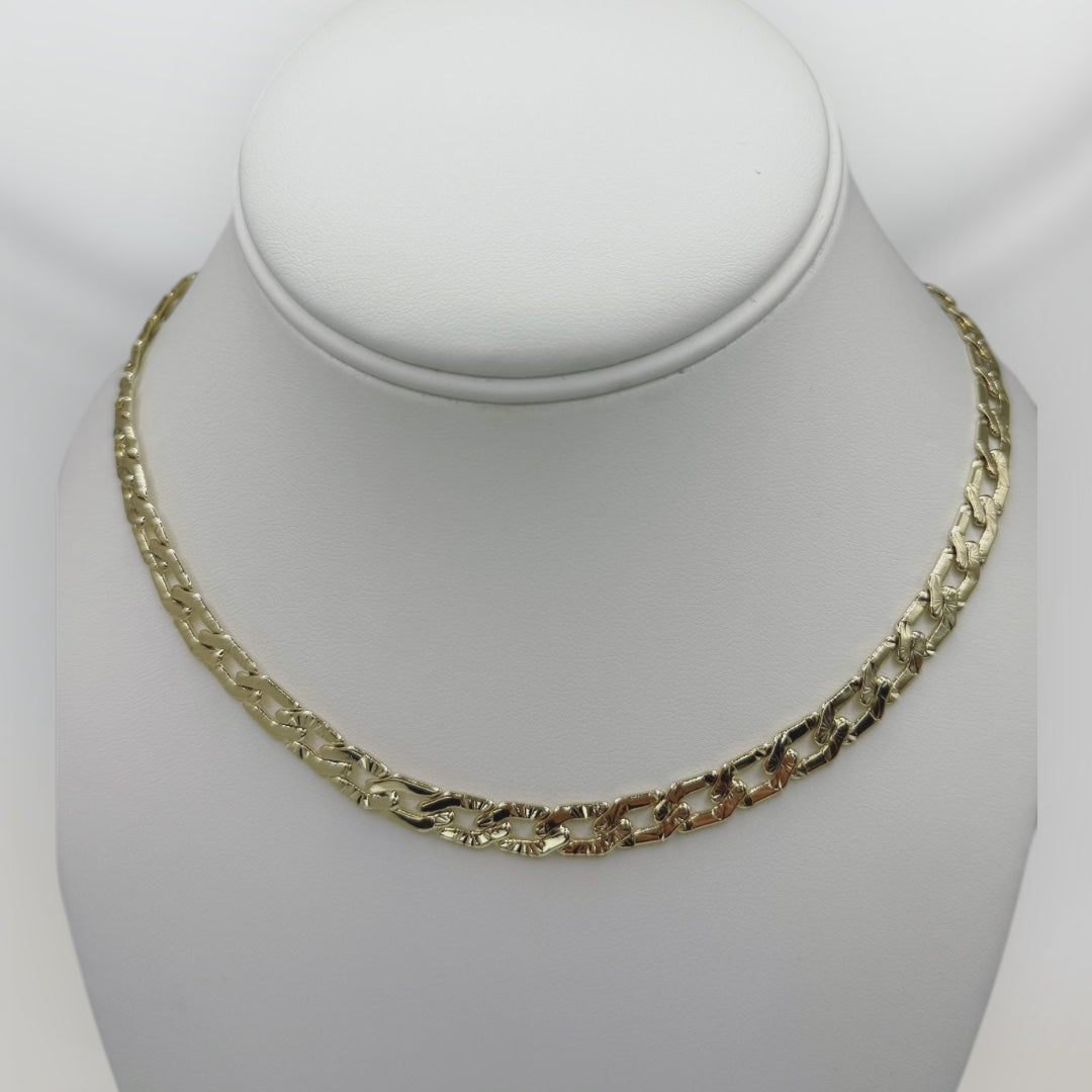 Cadena laminada 14k size 17