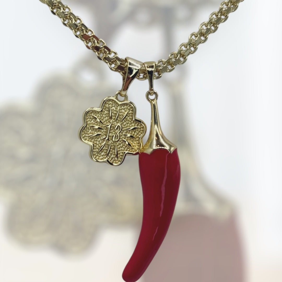 Cadena de protección laminada 14k cadena size 18