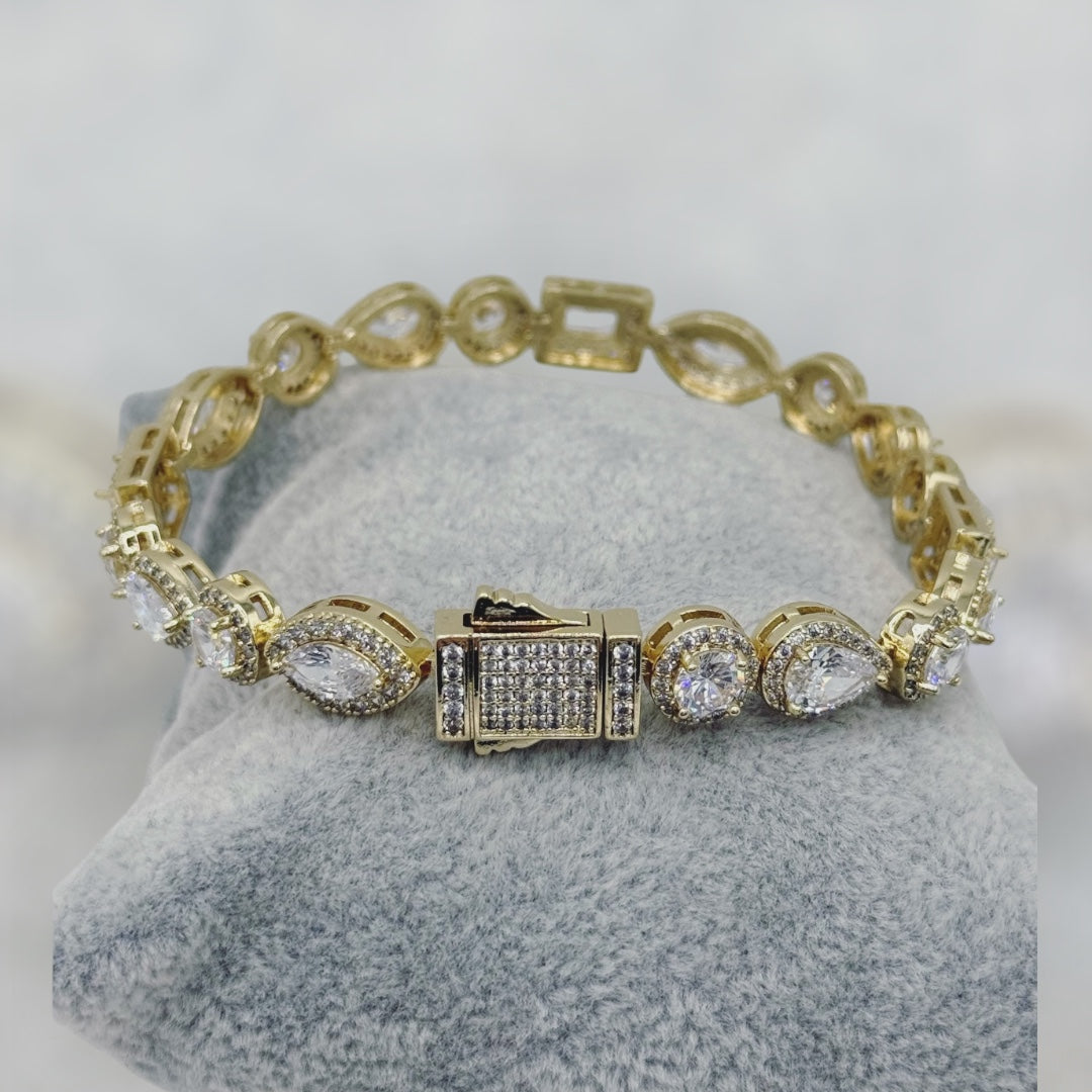 Pulsa estilo Mónaco laminada 14k size 7/30