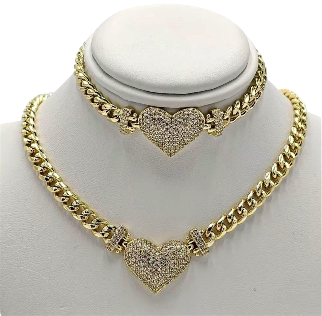 Set de corazón cadena size 18 y pulsa 7/30