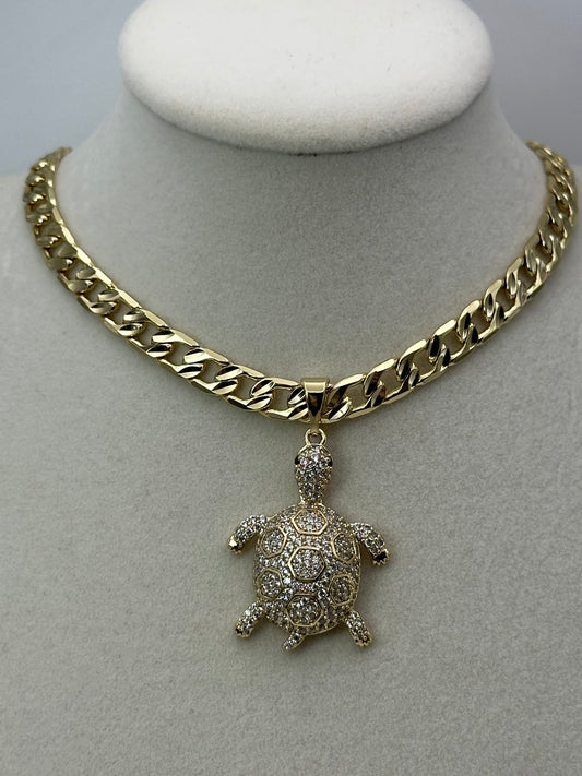 Oro laminado 14k cadena size 17