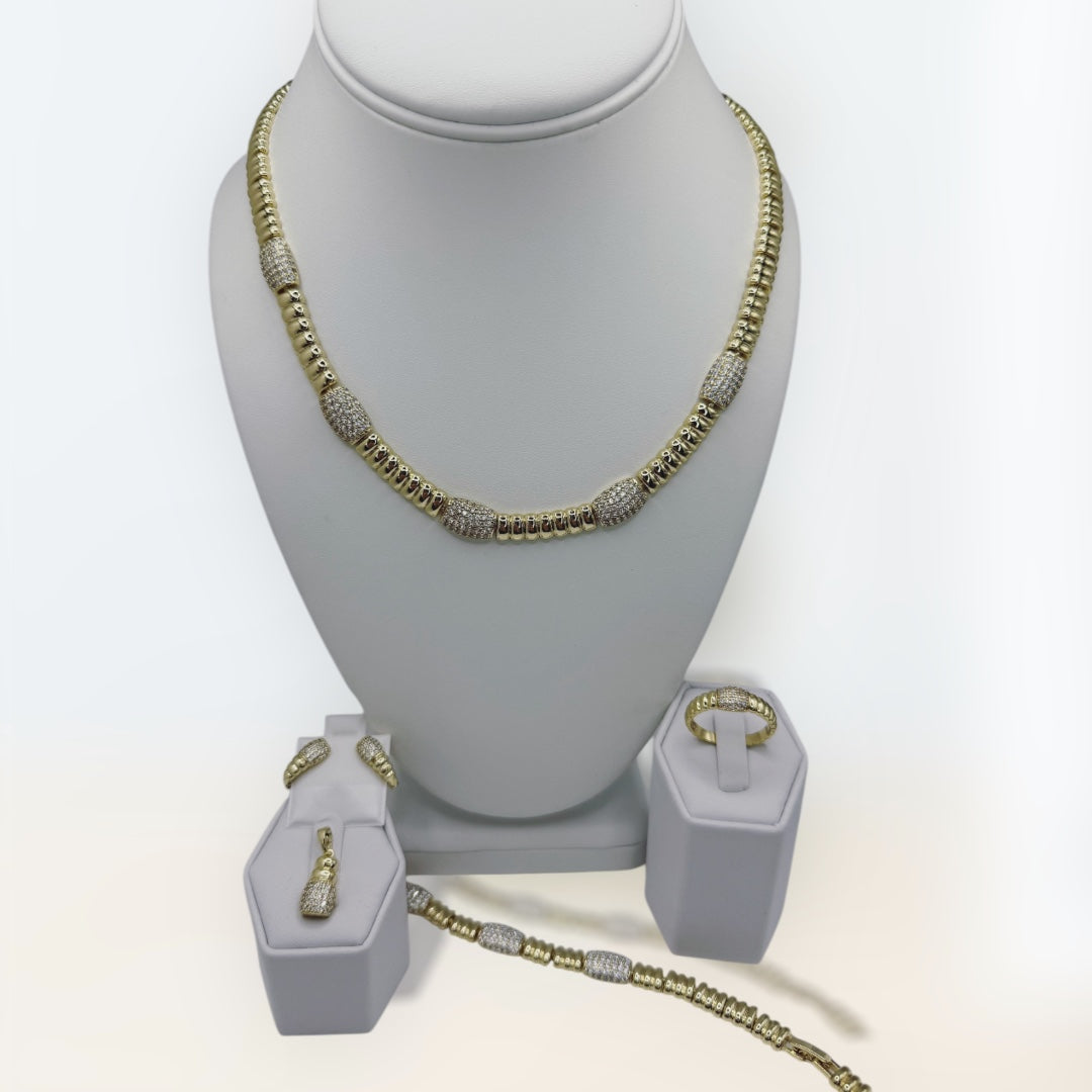 Set laminada 14k cadena size 18