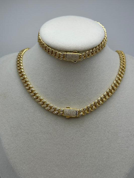 Set baby Mónaco plata 925 laminado 14k