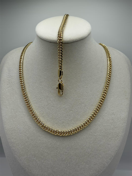 Set oro laminado 14k cadena size 19 y pulsa 7/30