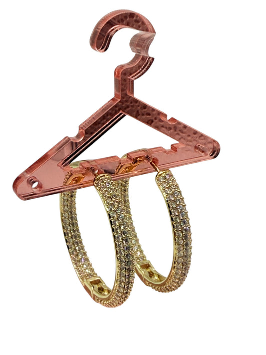 Argollas laminada 14k