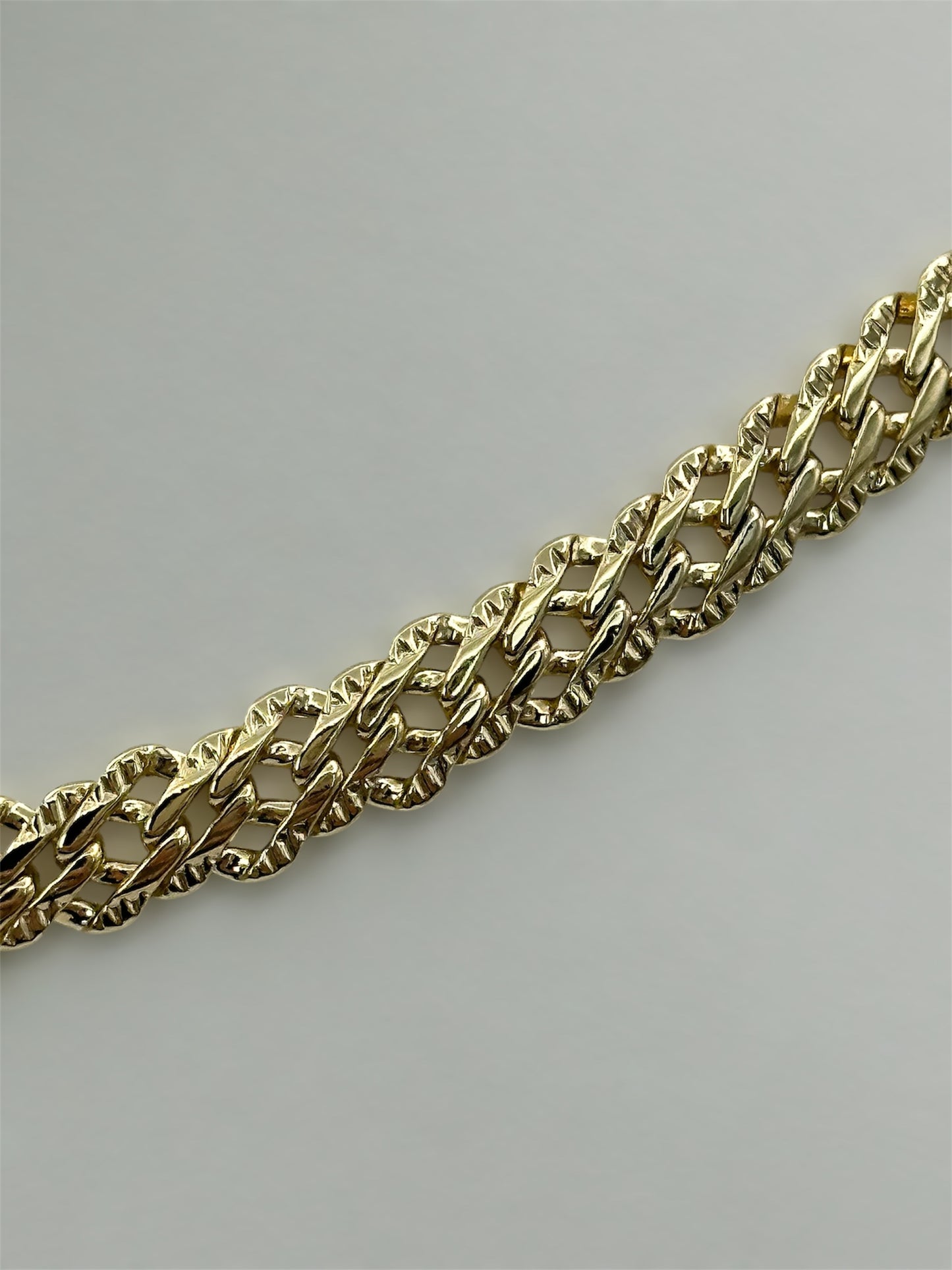 Cadena tejido chino laminada 14k size 18