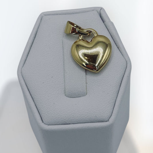 Pendant de corazón inflado laminado 14k