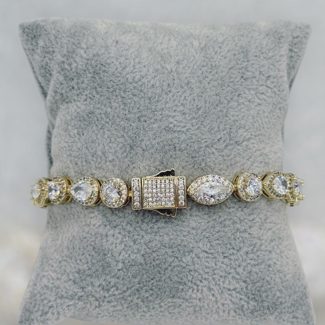 Pulsa estilo Mónaco laminada 14k size 7/30