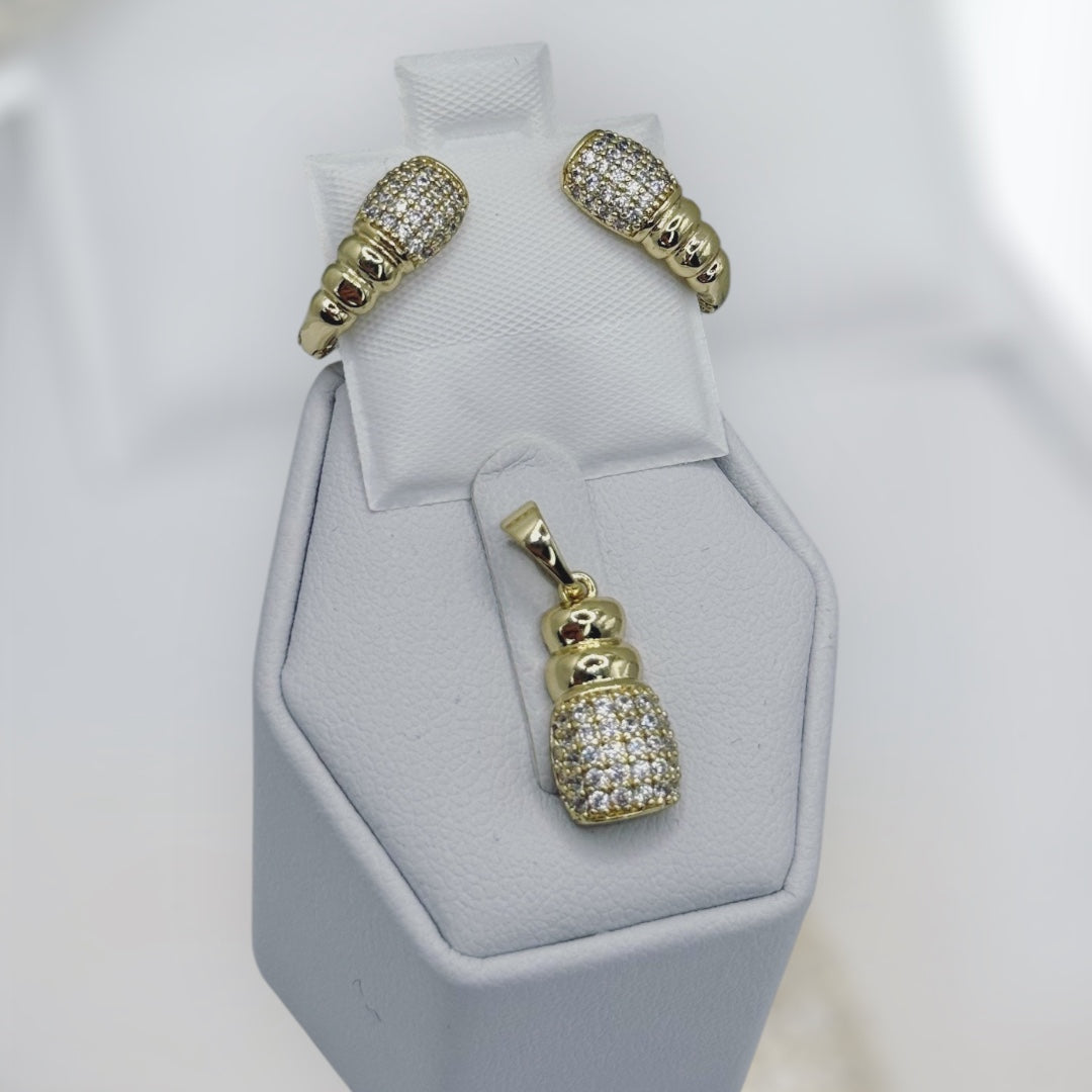 Set laminada 14k cadena size 18