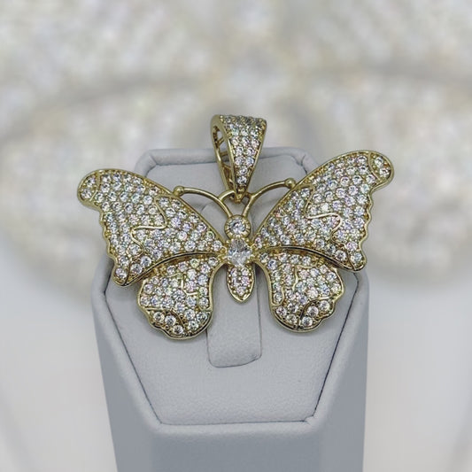 Dije de mariposa laminado 14k