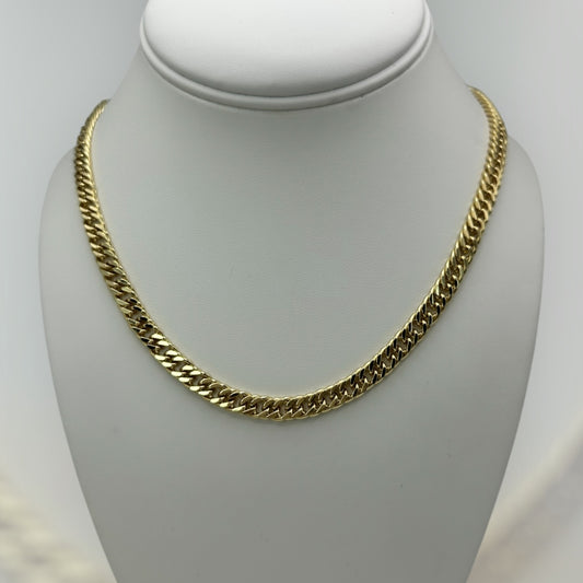 Cadena tejido chino laminada 14k