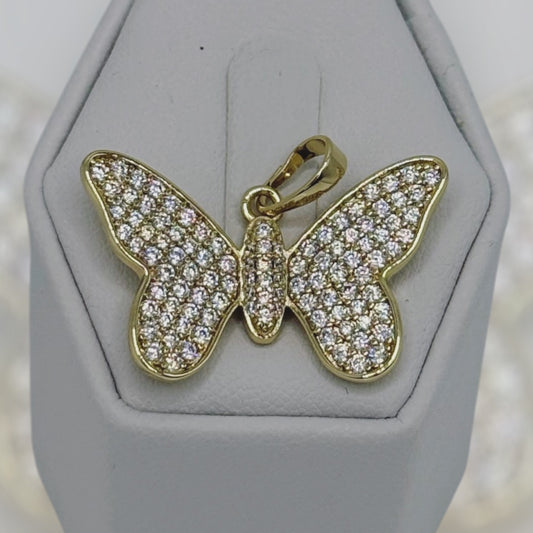 Pendant de mariposa laminada 14k