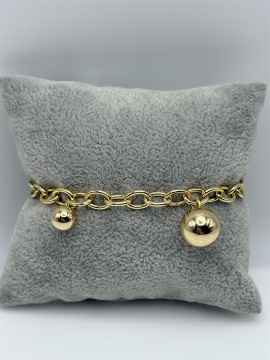 Pulsa ajustable 7 y 7/30 oro laminado 14k