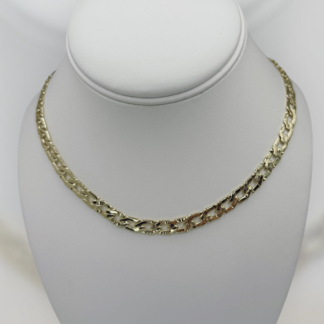 Cadena laminada 14k size 17