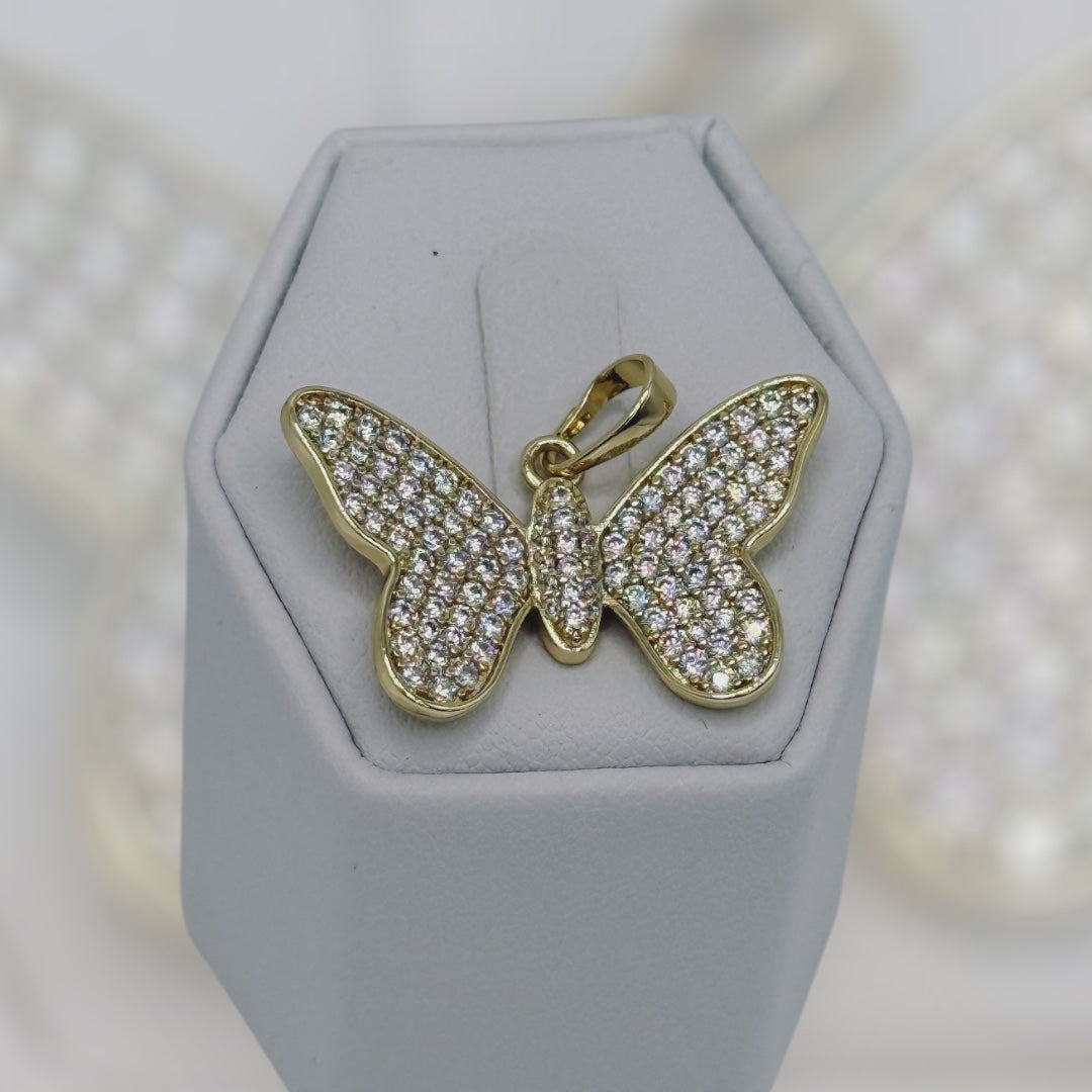 Pendant de mariposa laminada 14k