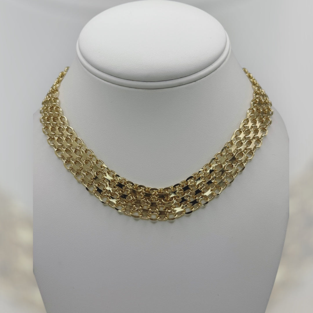 Gargantilla laminada 14k size 16