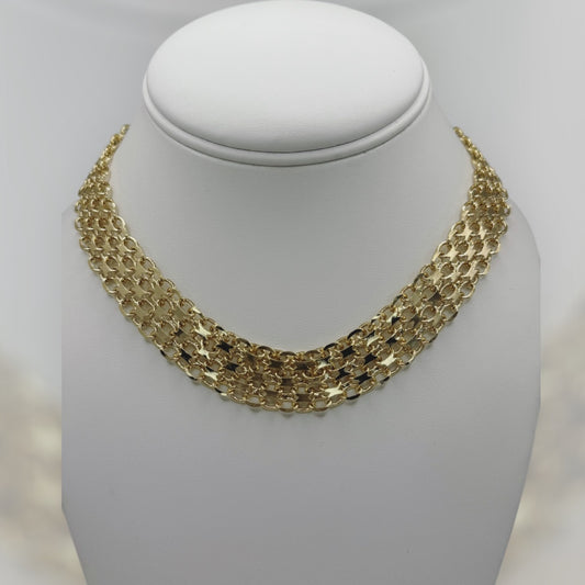 Gargantilla laminada 14k size 16