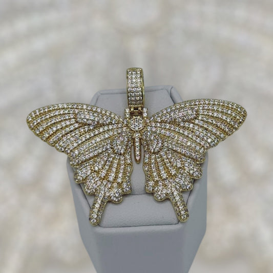 Pendant de mariposa laminada 14k