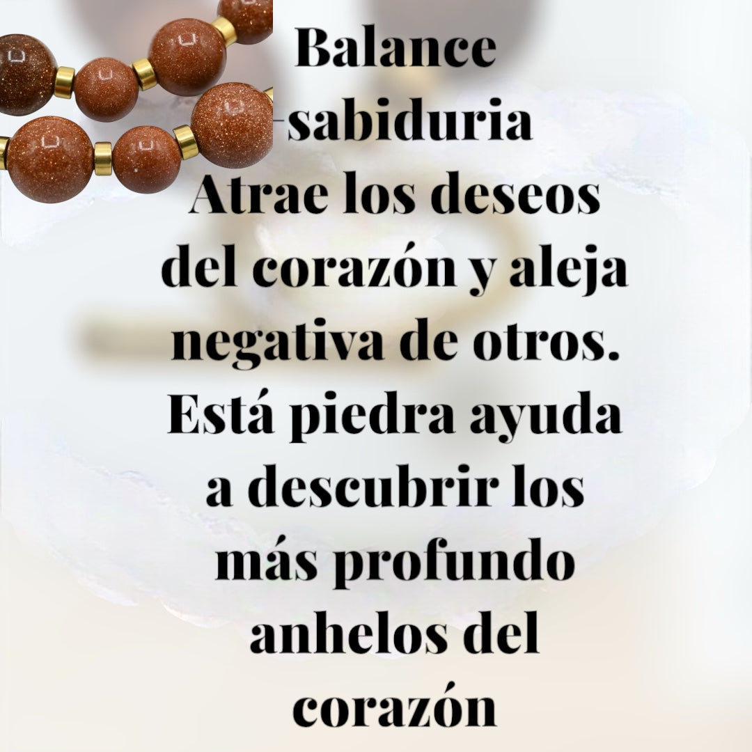 Collar con Venturina café , size 17