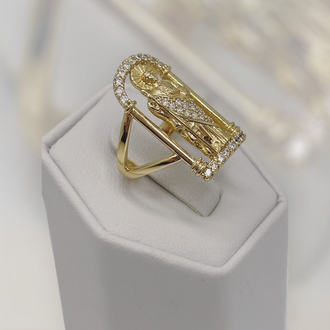 Anillo laminado 14k san judas