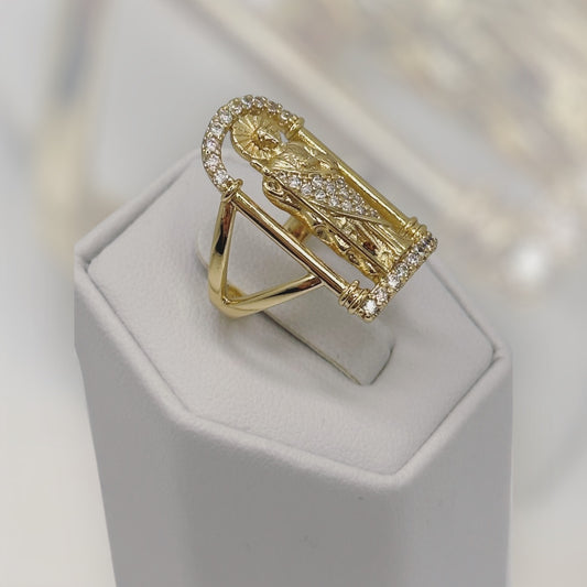 Anillo laminado 14k san judas