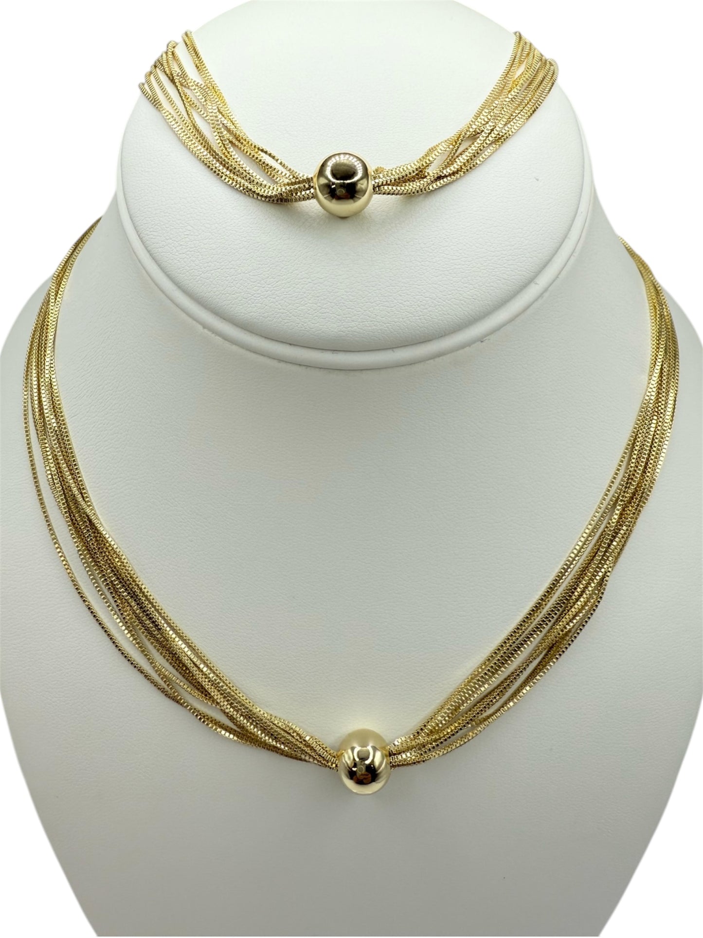 Set laminado 14k cadena size 17