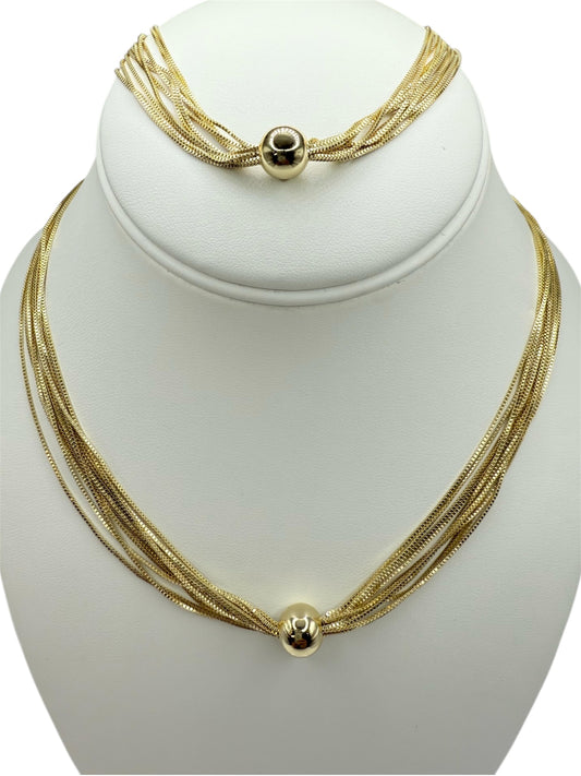 Set laminado 14k cadena size 17