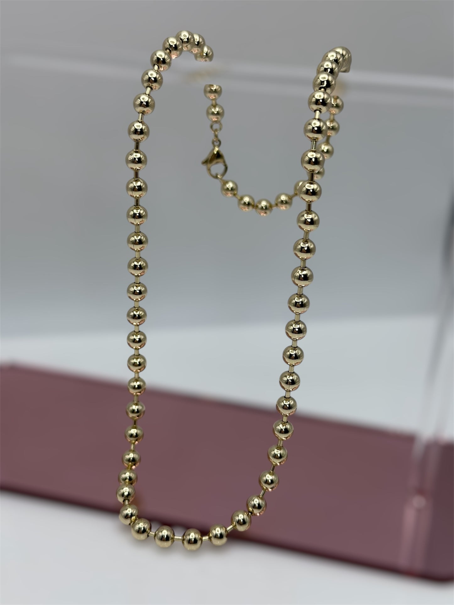 Cadena laminada 14k size 17