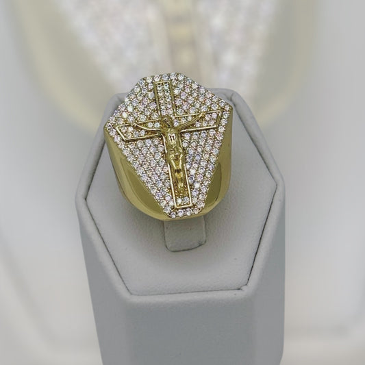 Laminado 14k anillo de Cristo