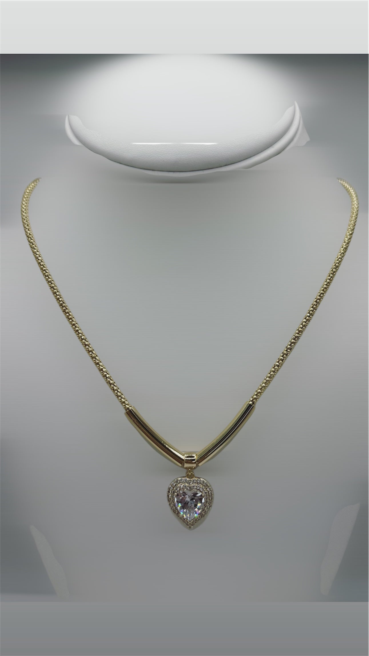 Collar de corazones size 20 laminado 14k