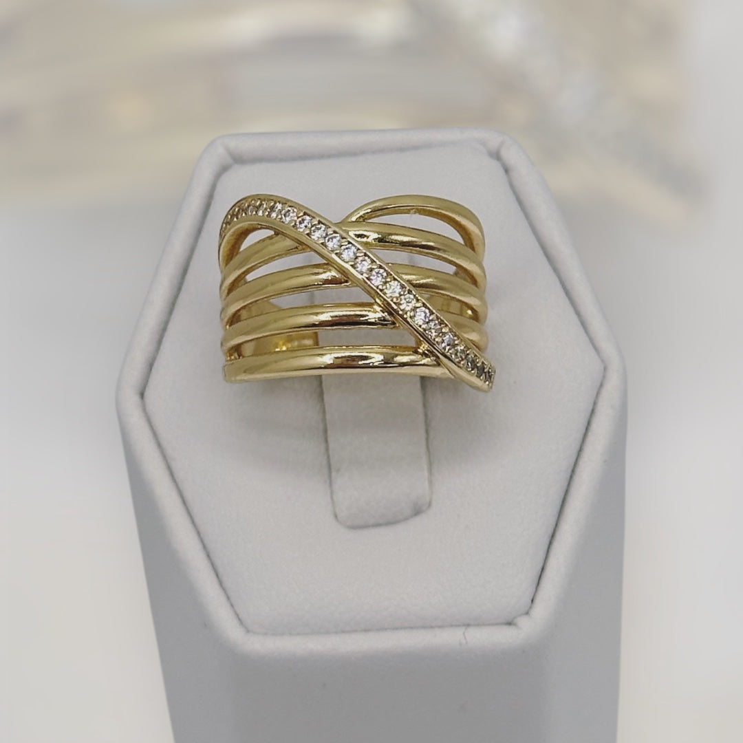 Anillo laminado 14k