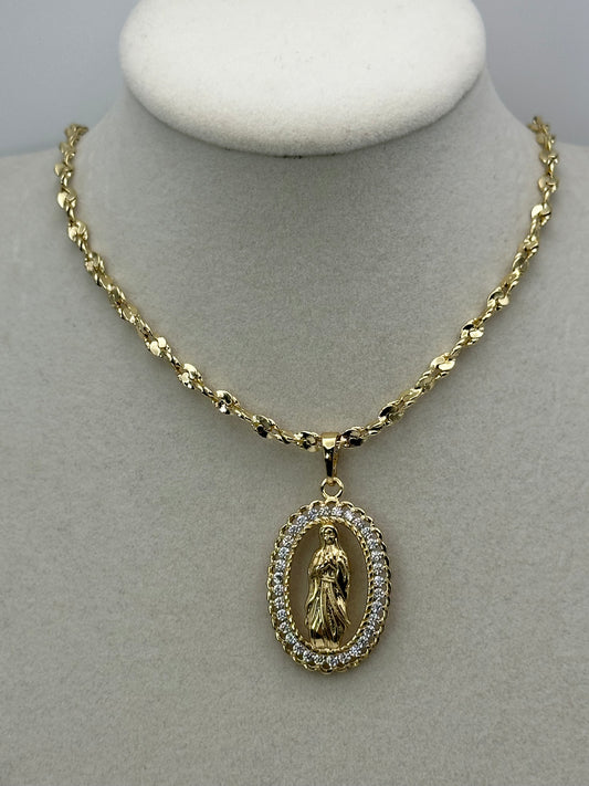 Oro laminado 14k cadena size 18