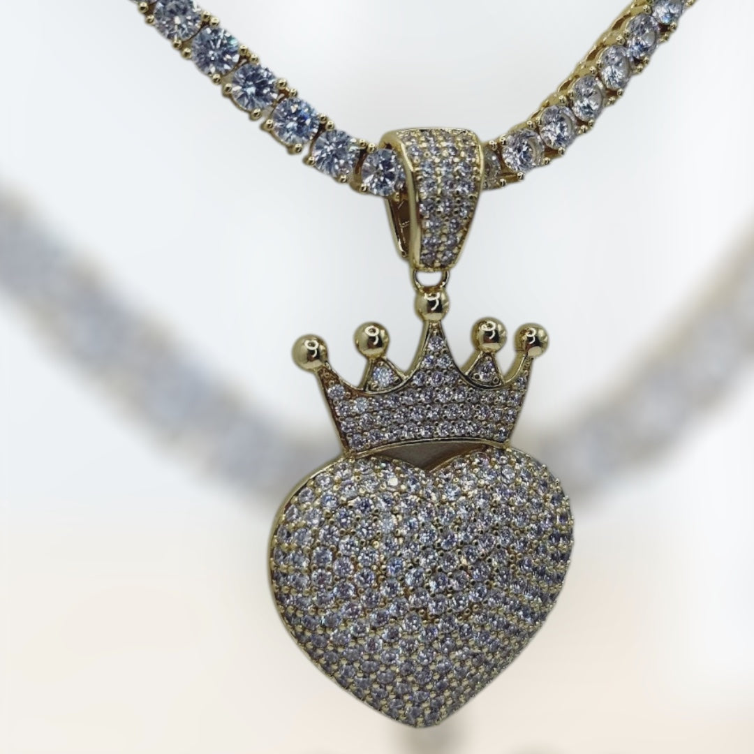 Collar tenis laminado 14k size 16