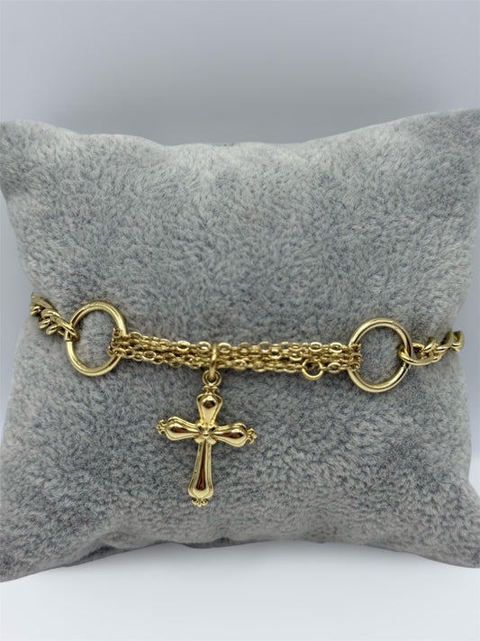 Pulsa ajustable oro laminado 14k