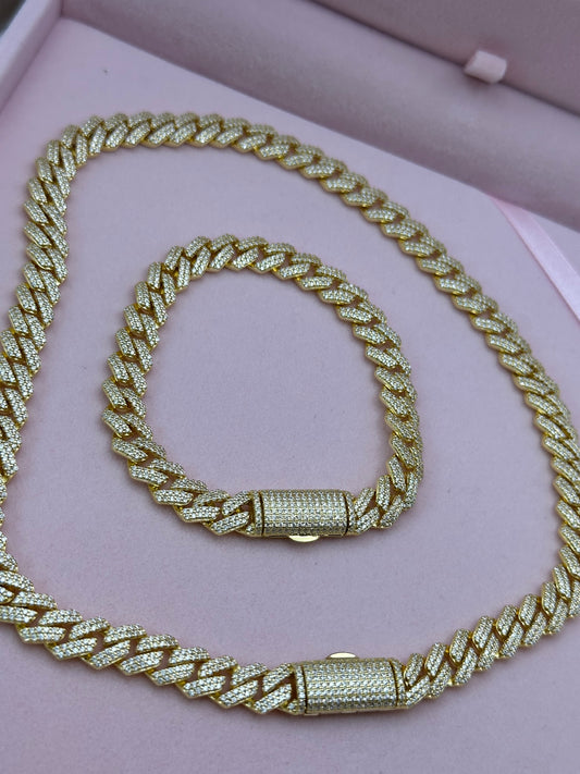 Mónaco set plata 925 laminado 14k