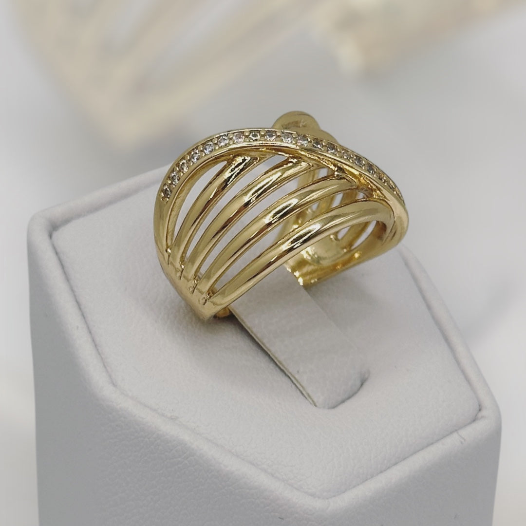 Anillo laminado 14k