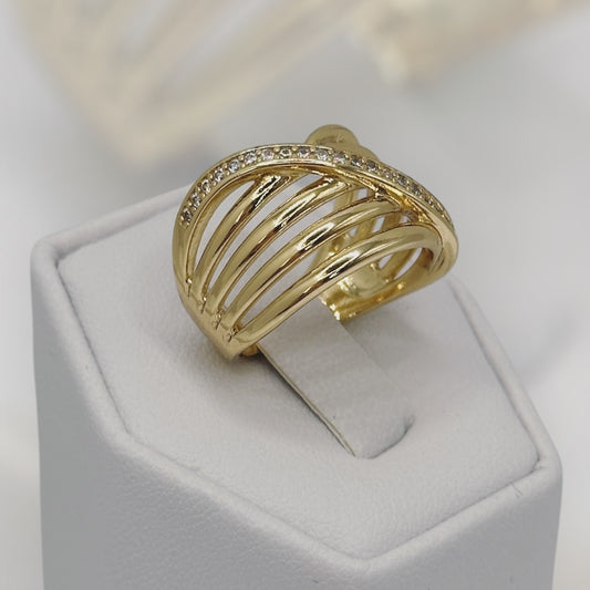 Anillo laminado 14k