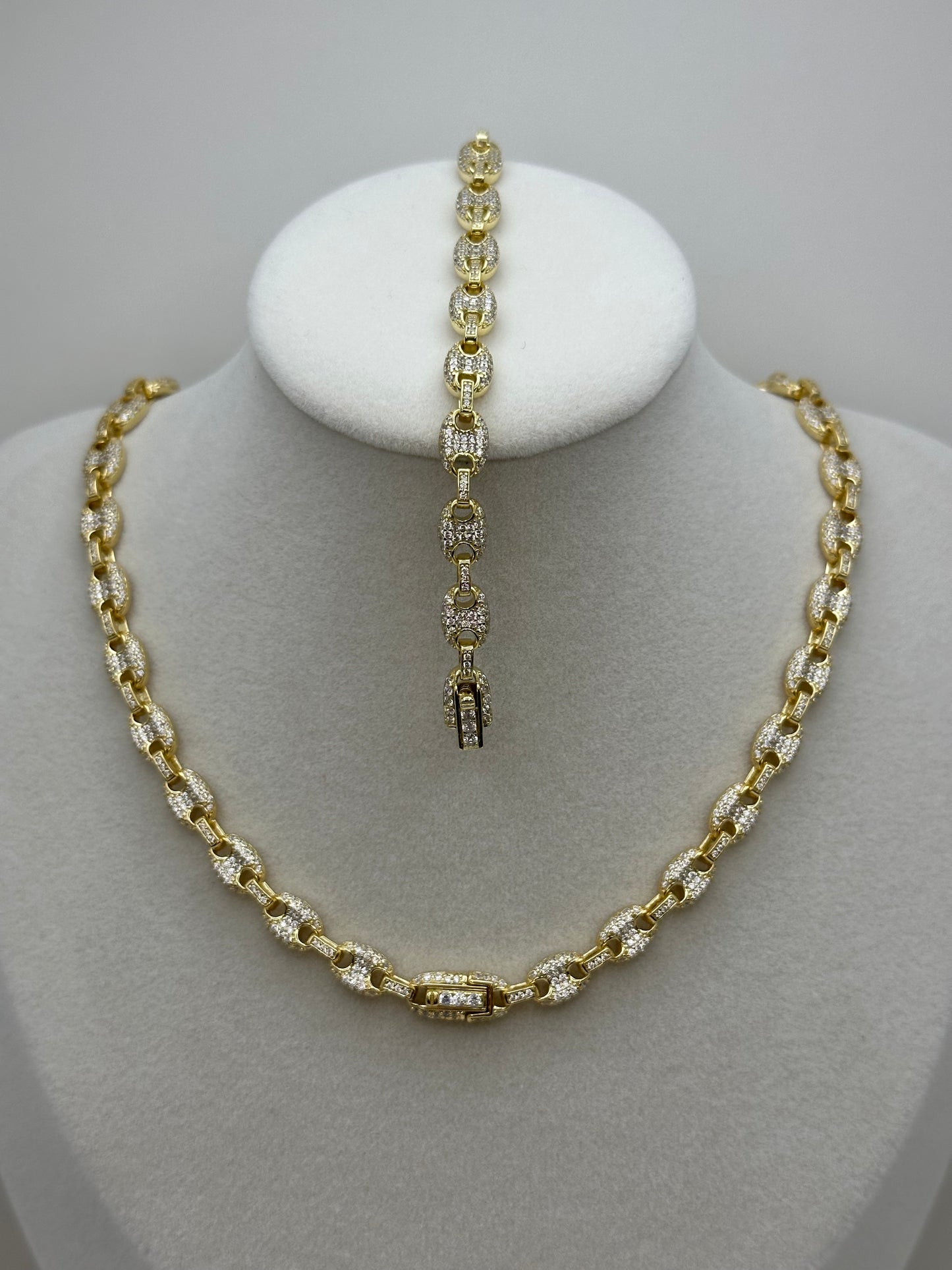 Set baby Mónaco GG  Plata 925 laminado en 14k