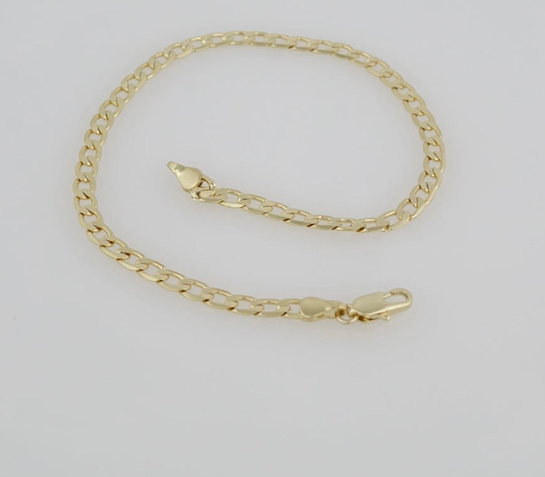 Tobillera Size 10 laminada 14k