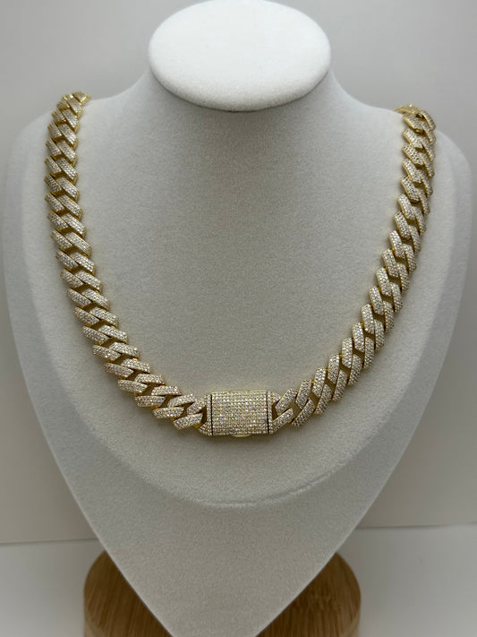 Mónaco de Plata 925 lamiando en 14k