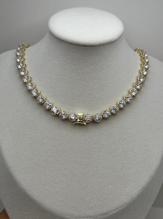 Gargantilla de brass laminado 14k